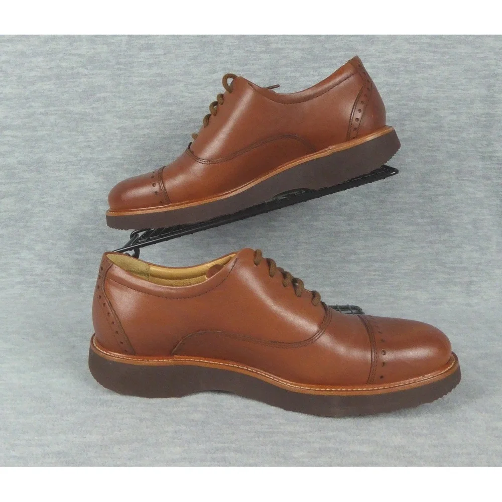 Samuel Hubbard Market Cap Shoes Mens 7 M Whiskey Brown Leather Oxford Shoes